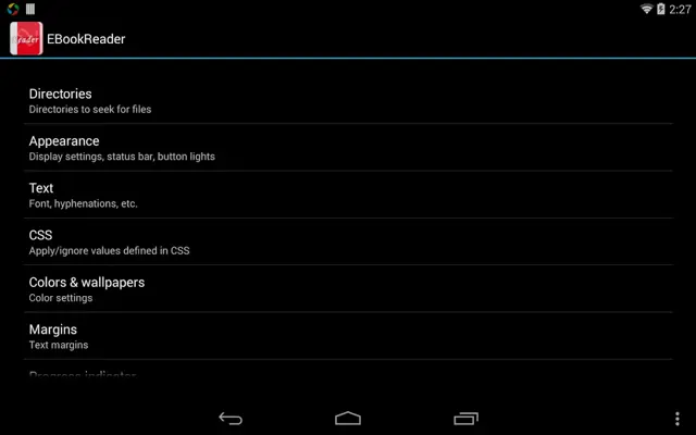 EBookReader android App screenshot 0