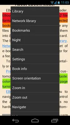 EBookReader android App screenshot 11